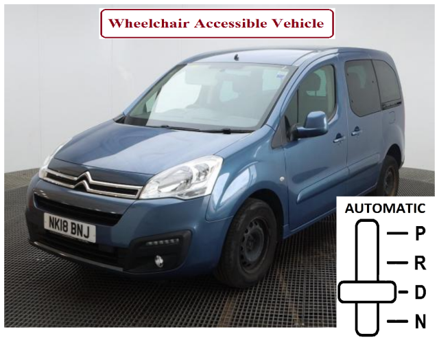 Citroen Berlingo WHEELCHAIR ACCESSIBLE 1.6 BlueHDi 100 Feel 5dr ETG6 MPV Diesel Blue